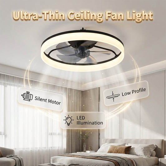 💨💡 50% RABATT! Moderner leiser Deckenventilator mit LED-Beleuchtung – 3 Geschwindigkeiten, Fernbedienung & energieeffizient – Perfekt für Schlaf- & Wohnzimmer ✨