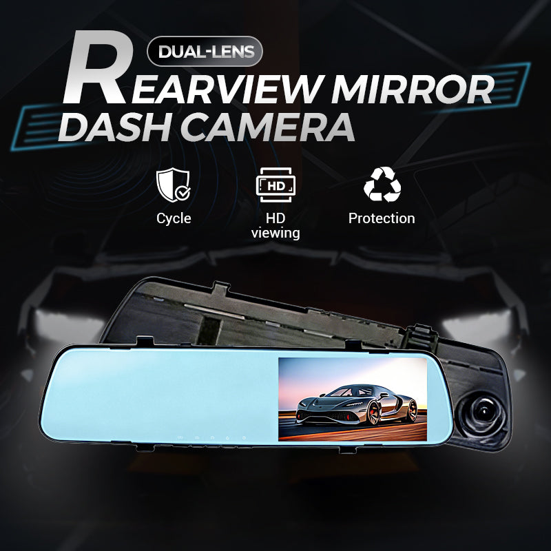 Dual Lens Auto Dashcam 🌙 Nachtsicht, Rückfahrhilfe & Kontinuierliche Aufnahme