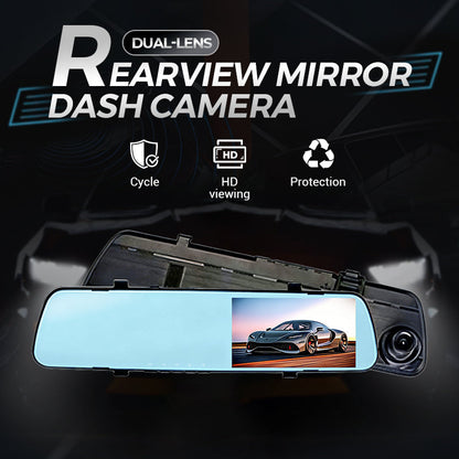 Dual Lens Auto Dashcam 🌙 Nachtsicht, Rückfahrhilfe & Kontinuierliche Aufnahme