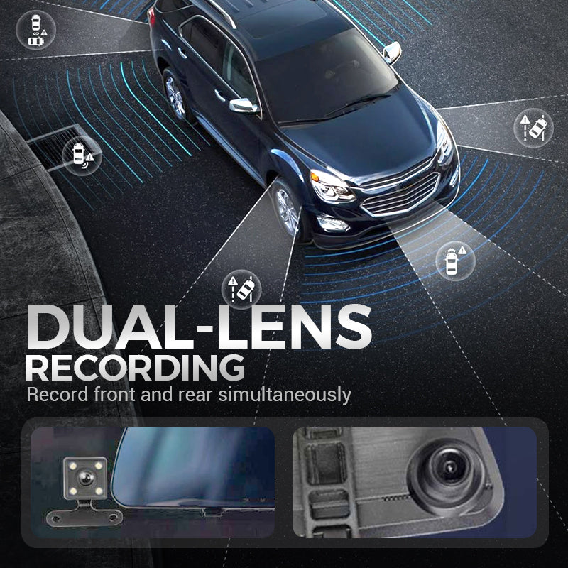 Dual Lens Auto Dashcam 🌙 Nachtsicht, Rückfahrhilfe & Kontinuierliche Aufnahme