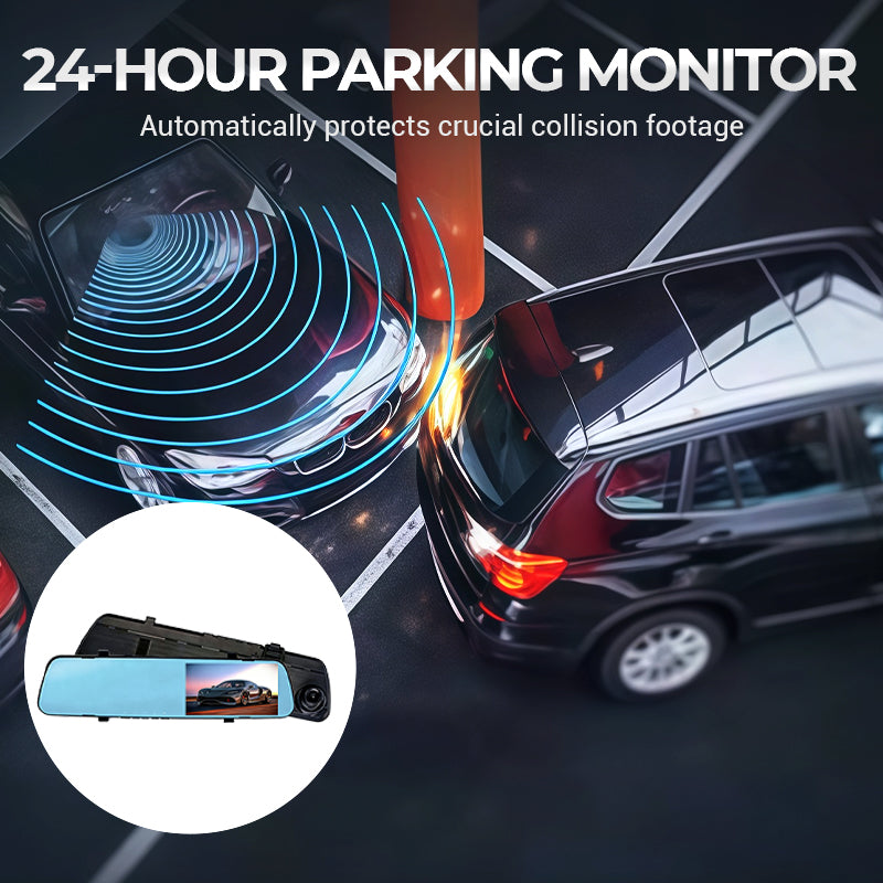 Dual Lens Auto Dashcam 🌙 Nachtsicht, Rückfahrhilfe & Kontinuierliche Aufnahme