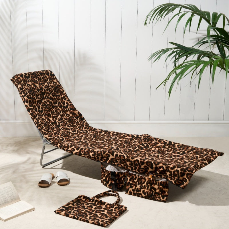 ⏰ 50 % RABATT – Nur für kurze Zeit ✨2-in-1 Liegestuhlbezug für Strand & Pool 🏖️ Mit Praktischen Seitentaschen