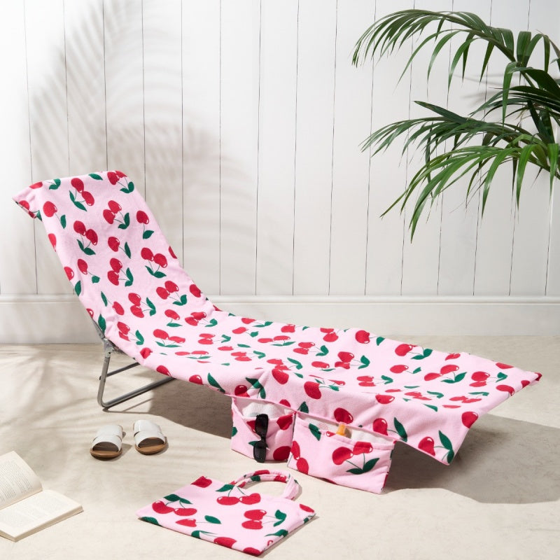 ⏰ 50 % RABATT – Nur für kurze Zeit ✨2-in-1 Liegestuhlbezug für Strand & Pool 🏖️ Mit Praktischen Seitentaschen
