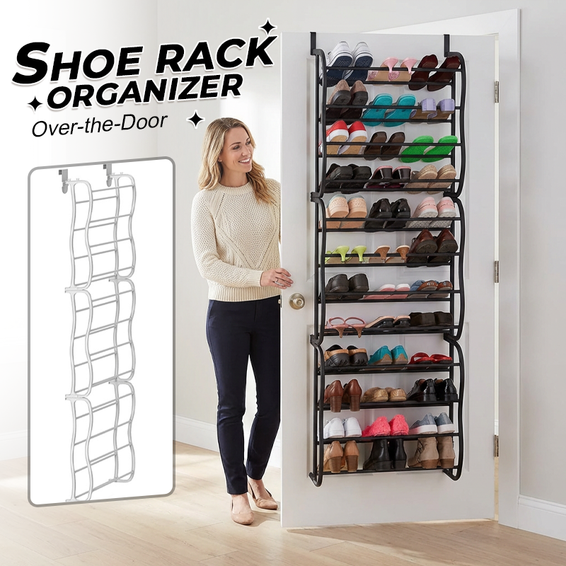 🔥 50% RABATT! 👟 Platzsparender Schuhorganizer für Tür & Wand ✨ Mehrstöckig, Für bis zu 24–36 Paar Schuhe & Ideal für Zuhause oder Wohnheim