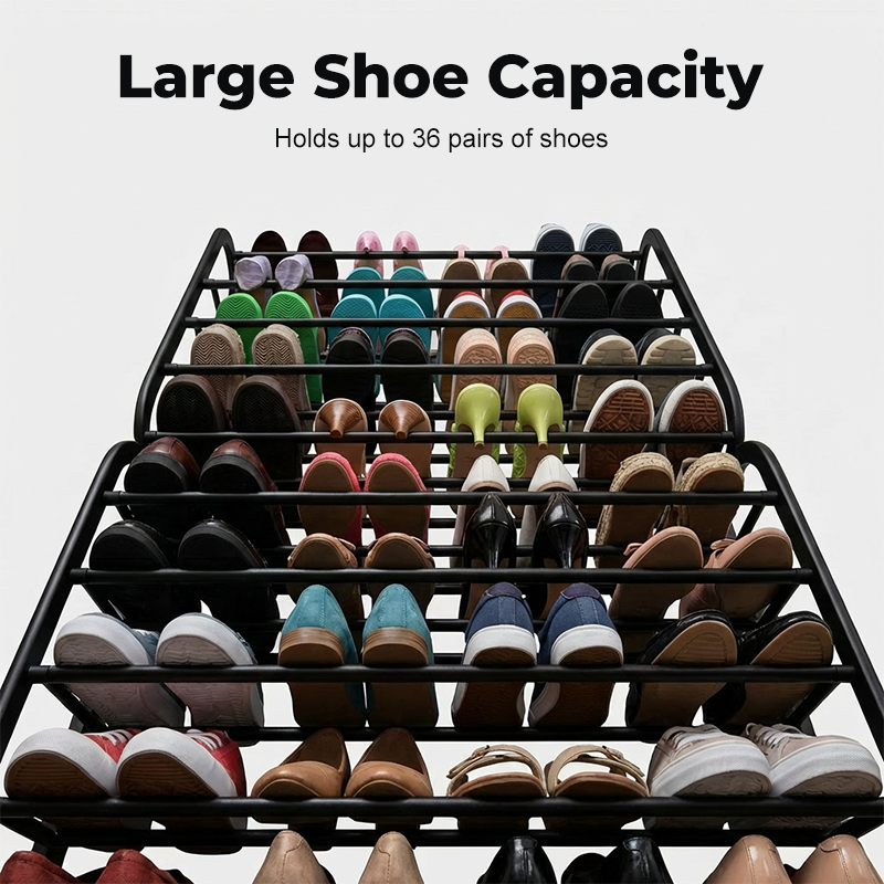 🔥 50% RABATT! 👟 Platzsparender Schuhorganizer für Tür & Wand ✨ Mehrstöckig, Für bis zu 24–36 Paar Schuhe & Ideal für Zuhause oder Wohnheim