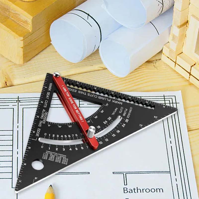 📐 7-Zoll-Aluminium-Zimmerwinkel – robuster Schmiegewinkel für präzise Markierungen im Holzbau 🔨