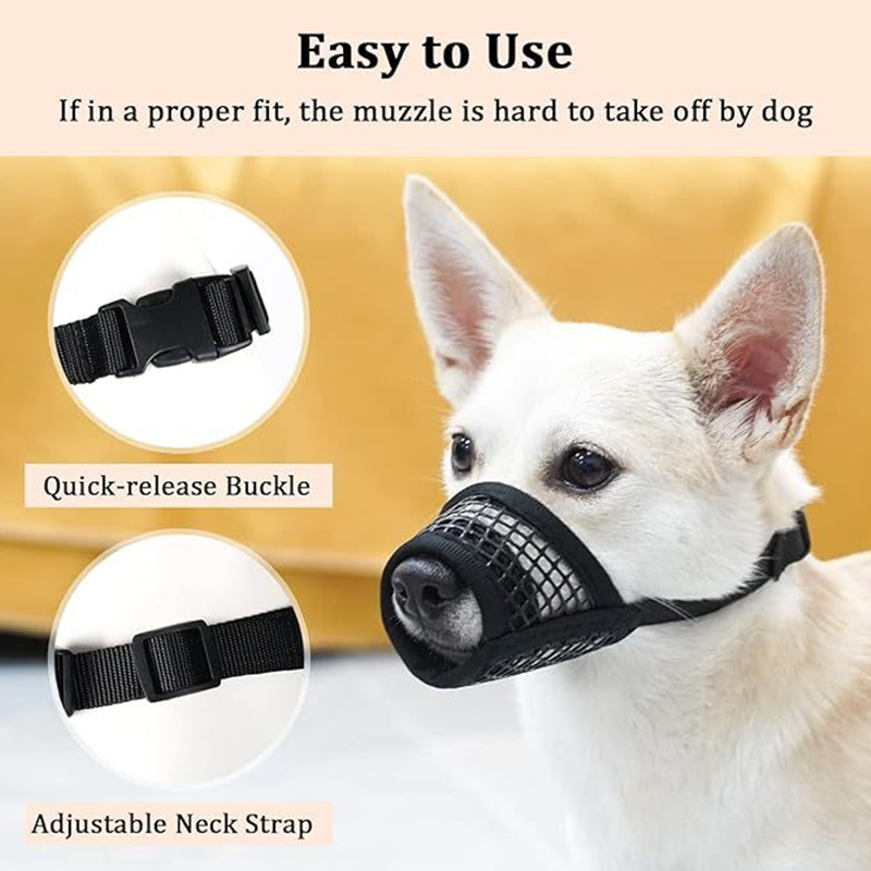 🐶 Atmungsaktiver Mesh-Maulkorb für kleine Hunderassen – leichter Korb für Spaziergänge & Training 🌿