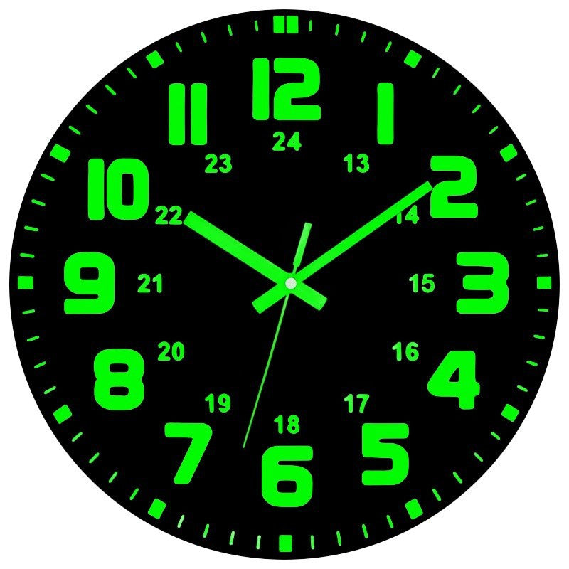 📢Mid-Season Sale: −50% nur für kurze Zeit⏰🕐 Nachleuchtende Wanduhr – 12 Zoll, lautlos, grüne Zahlen & Zeiger, ideal für Schlafzimmer, Wohnzimmer & Büro 🌙