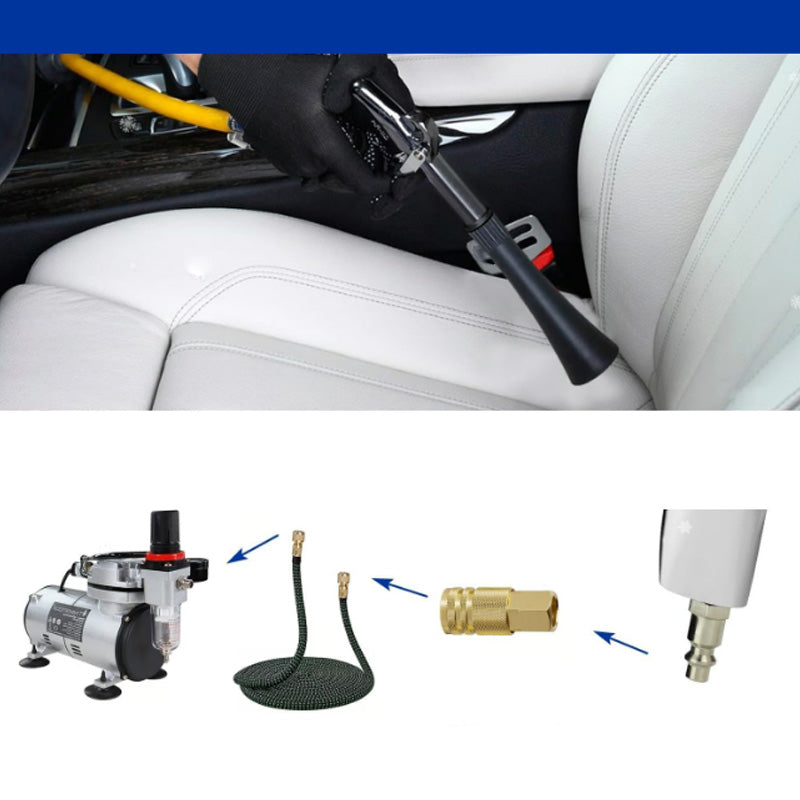 Hochdruck-Reinigungspistole mit Luftimpuls-Technologie – wasserfrei für Auto, Innenraum & schwer zugängliche Stellen 🚗✨
