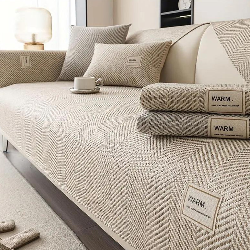 🛋️ 50% RABATT! Moderner Sofaüberwurf mit Fischgrätmuster – stilvoll & schützend für Couch & Sessel