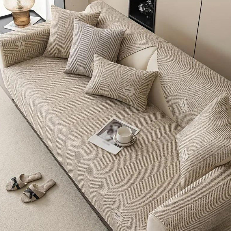🛋️ 50% RABATT! Moderner Sofaüberwurf mit Fischgrätmuster – stilvoll & schützend für Couch & Sessel