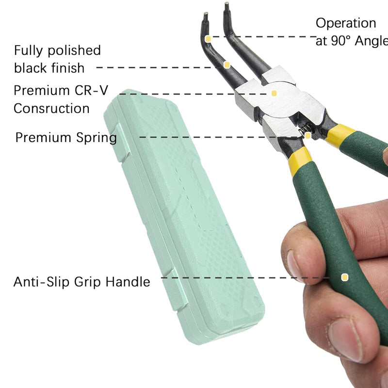 🔧 4-teiliges Sicherungsringzangen-Set für die Autoreparatur – für Innen- & Außenringe, robust & langlebig 🚗