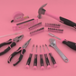 🛠️ 63-teiliges Damen-Werkzeugset in Pink – Schraubendreher, Schraubenschlüssel & Zangen für Haushalt & Reparaturen 🔧💗
