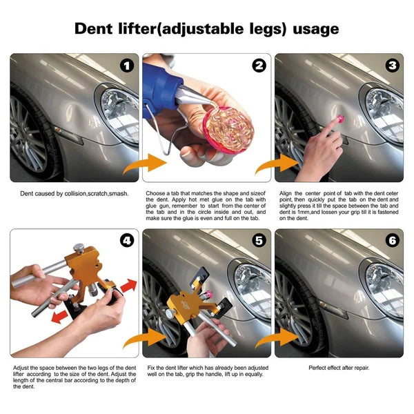 ⚙️ Professionelles Beulen-Ausbeul-Set – verschiedene Saugnapf-Größen & Klebeheber, für leichte bis mittlere Dellen geeignet