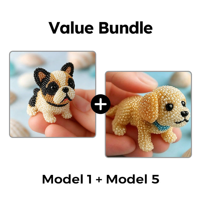 🎨🐶 Colorful Beaded 3D Dog Model Kit – 50% RABATT! Bunte Perlen, 3D-Design, kreativer Bastelspaß für Groß & Klein. 🔥✨