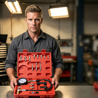 🔧 Dieselmotor-Zylinderdruckprüfset – präzise Messung für Kompression, inkl. Adapter & Manometer, ideal für Werkstatt & Heimwerker 🚛⚙️