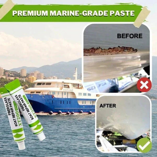 ⛵ KAUFE 1, ERHALTE 1 GRATIS! ⏰ Reparaturpaste für Glasfaserboote – Wasserfest & hochhaftend – Ideal für Rümpfe, Kajaks oder Pools – nach dem Trocknen leicht schleifbar 🌊🔧