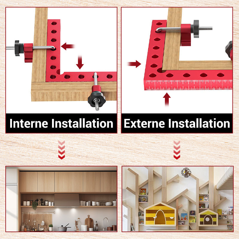 📐 Aluminium-Winkel & 90°-Spannblock-Set – vielseitig für Holzverbindungen, Rahmen & DIY-Projekte 🪚
