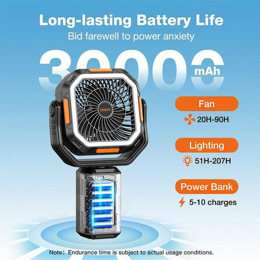 📢Mid-Season Sale: −50% nur für kurze Zeit⏰🏕️ Tragbarer Camping-Ventilator mit Teleskopständer – wiederaufladbar, langlebig, integrierte LED-Leuchte, ideal für Zelt, Strand & Baustelle 🔋🌬️