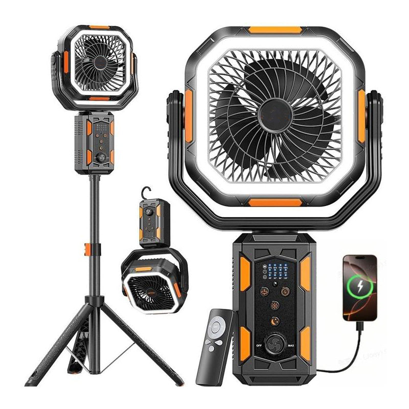 📢Mid-Season Sale: −50% nur für kurze Zeit⏰🏕️ Tragbarer Camping-Ventilator mit Teleskopständer – wiederaufladbar, langlebig, integrierte LED-Leuchte, ideal für Zelt, Strand & Baustelle 🔋🌬️