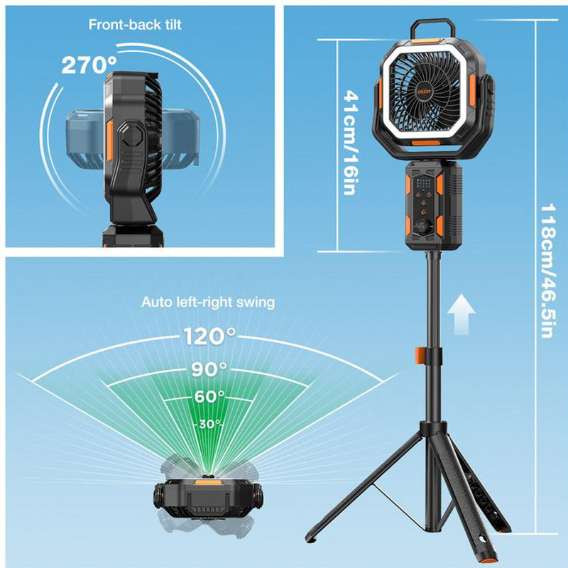 📢Mid-Season Sale: −50% nur für kurze Zeit⏰🏕️ Tragbarer Camping-Ventilator mit Teleskopständer – wiederaufladbar, langlebig, integrierte LED-Leuchte, ideal für Zelt, Strand & Baustelle 🔋🌬️