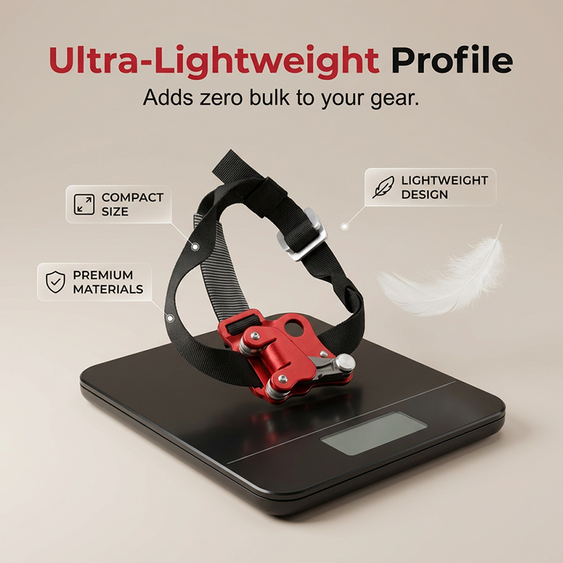 🧗‍♂️ Fußsteigklemme für Kletterer – leicht & robust für Seile 8–13 mm, perfekt für Sportklettern, Baumklettern & Alpintouren ⛰️