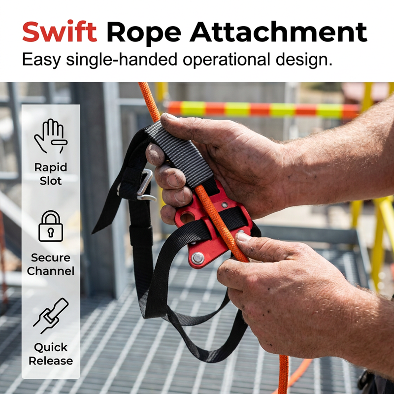 🧗‍♂️ Fußsteigklemme für Kletterer – leicht & robust für Seile 8–13 mm, perfekt für Sportklettern, Baumklettern & Alpintouren ⛰️