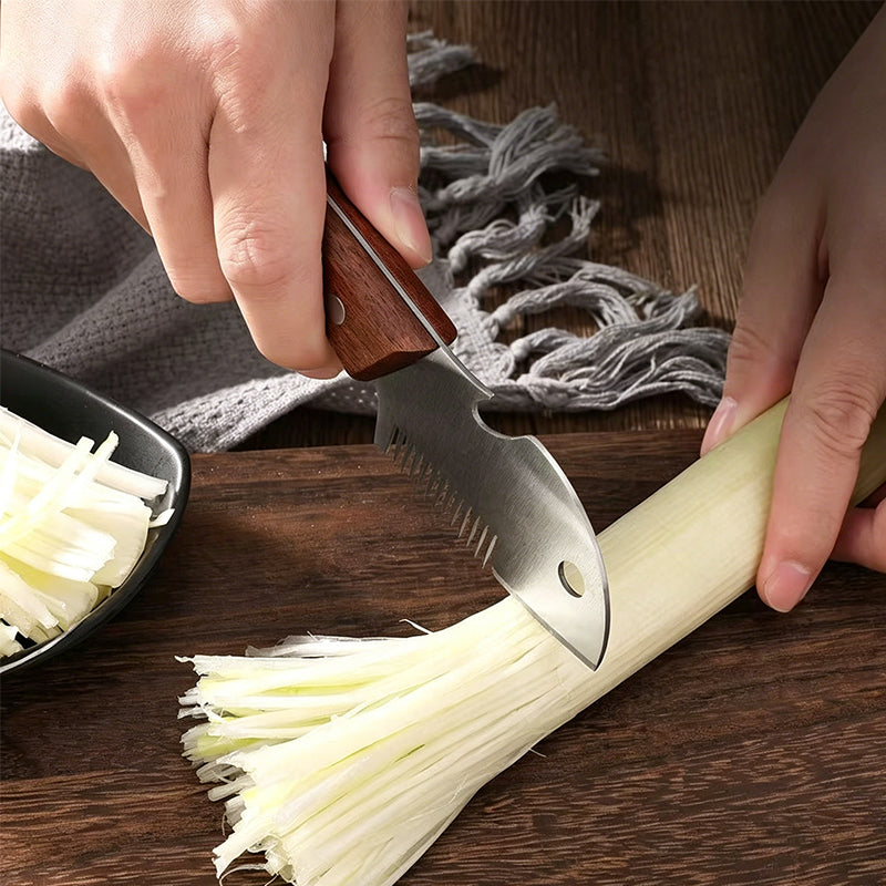 📢Mid-Season Sale: −50% nur für kurze Zeit⏰🧅 3-in-1 Küchenhelfer – Zwiebel- & Frühlingszwiebel-Schneider mit Holzgriff, ideal für feine Streifen & Würfel 🔪