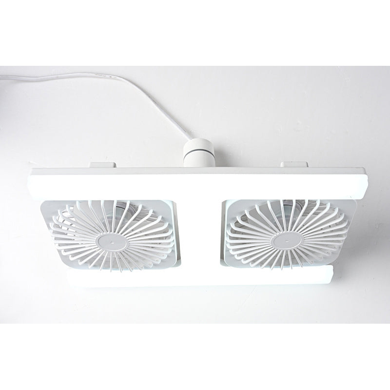🌬️✨Deckenventilator mit Doppelkopf und LED-Licht – modernes Design mit Fernbedienung für Wohnzimmer & Schlafzimmer