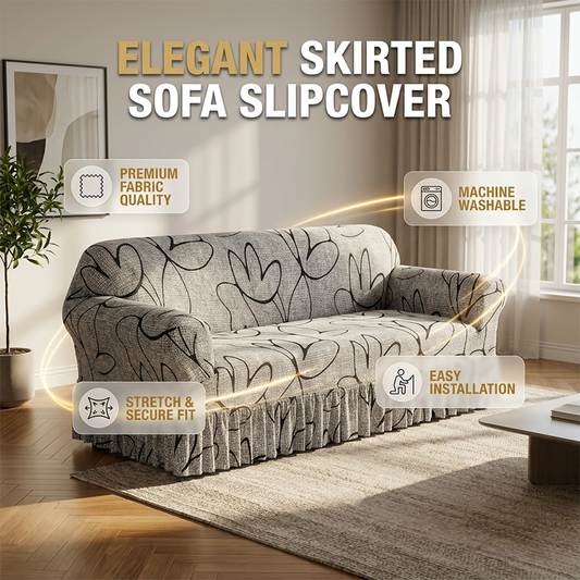 🔥 Nur für kurze Zeit: 50% Rabatt 🛋️ Elastischer Sofabezug mit Volant – Bedruckter, rutschfester Schutzbezug gegen Schmutz und Flecken