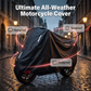🏍️ Wetterfeste Motorradabdeckung – wasserdicht, UV-beständig & atmungsaktiv, ideal für Regen, Sonne & Staubschutz ☀️🌧️