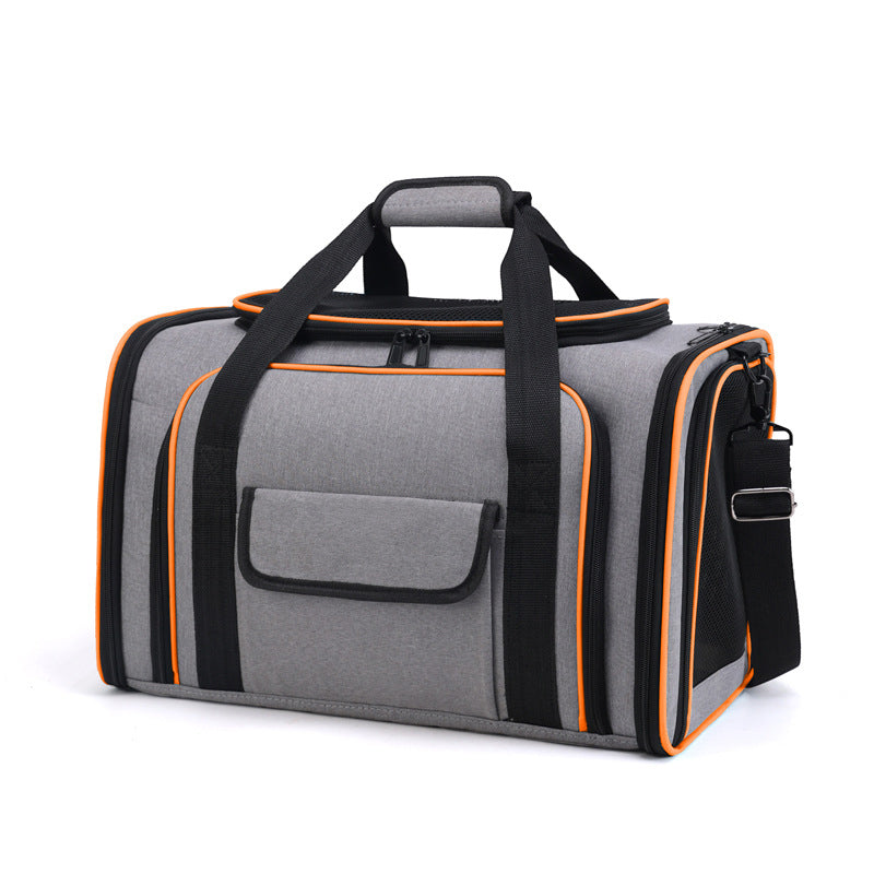 🐱 Faltbare & erweiterbare Haustiertasche – atmungsaktiv, großzügiger Innenraum, tragbar als Hand- & Schultertasche für kleine Hunde & Katzen 👜🐾