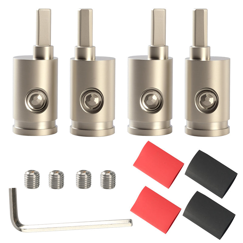 🔊 50 % Rabatt! Auto-Hifi Kabeladapter aus Messing – Robuster Anschluss für Lautsprecher- & Stromkabel