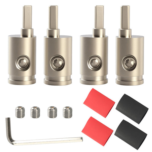 🔊 50 % Rabatt! Auto-Hifi Kabeladapter aus Messing – Robuster Anschluss für Lautsprecher- & Stromkabel