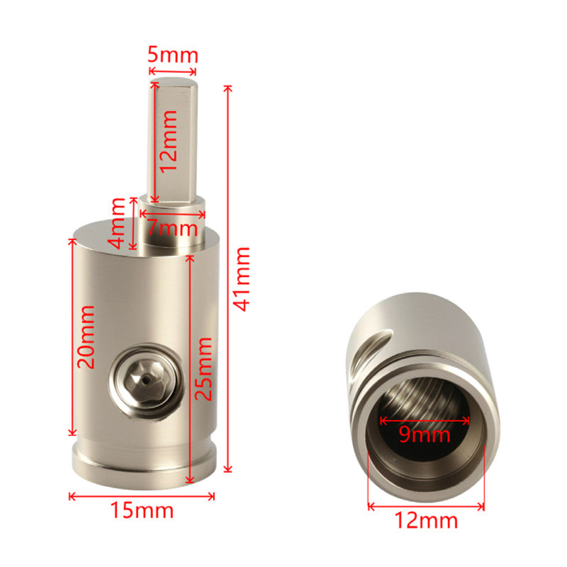 🔊 50 % Rabatt! Auto-Hifi Kabeladapter aus Messing – Robuster Anschluss für Lautsprecher- & Stromkabel