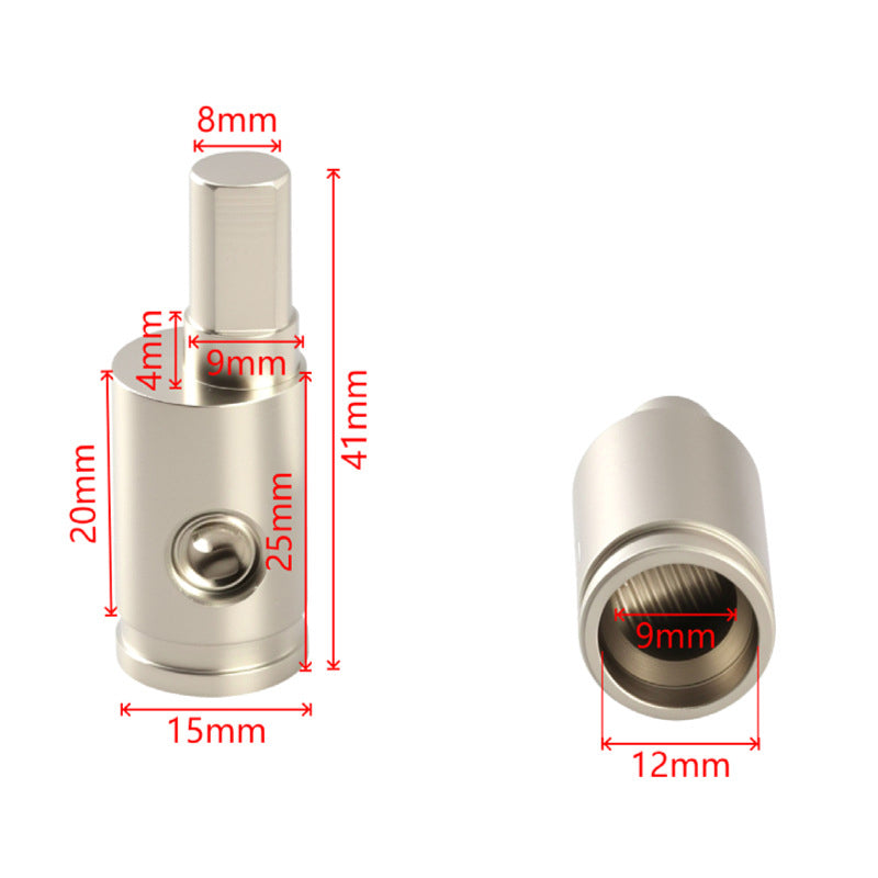 🔊 50 % Rabatt! Auto-Hifi Kabeladapter aus Messing – Robuster Anschluss für Lautsprecher- & Stromkabel