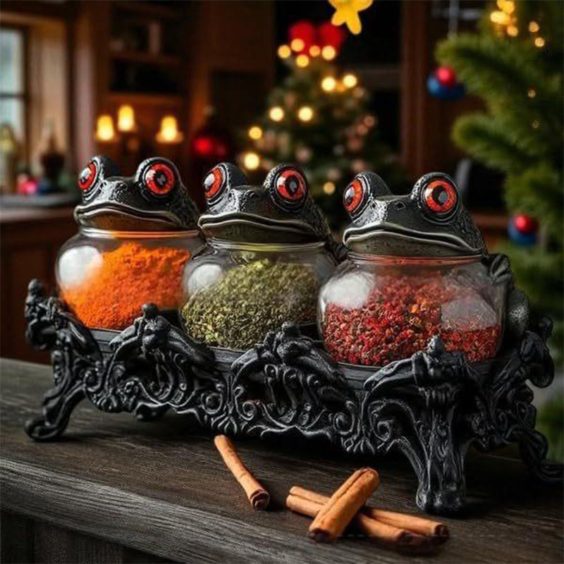 🧙‍♀️ Hexen-Frosch-Gewürztopf – skurrile Gewürzdose aus Keramik, dekorativ & praktisch für Küche oder Esstisch 🐸