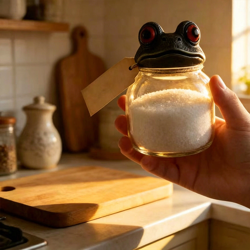 🧙‍♀️ Hexen-Frosch-Gewürztopf – skurrile Gewürzdose aus Keramik, dekorativ & praktisch für Küche oder Esstisch 🐸