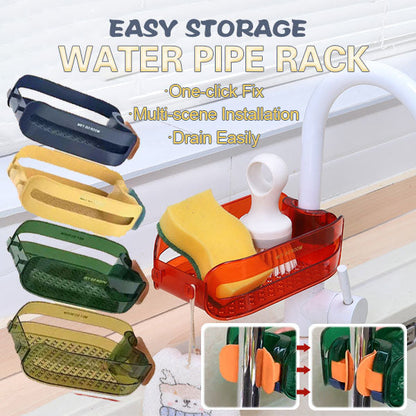 🚰Klemmfix-Duschablage für Wasserhahn – verstellbare Halterung, bis 5 kg belastbar, rostfrei & leicht zu reinigen – ideal für Mietwohnungen & Küche🧽