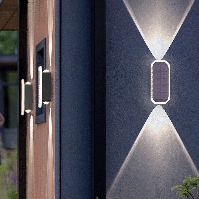 🌞 Solar Wandleuchte für Außen – Wasserdichte LED-Gartenlampe mit Up & Down Licht für Terrasse, Garten & Hauswand