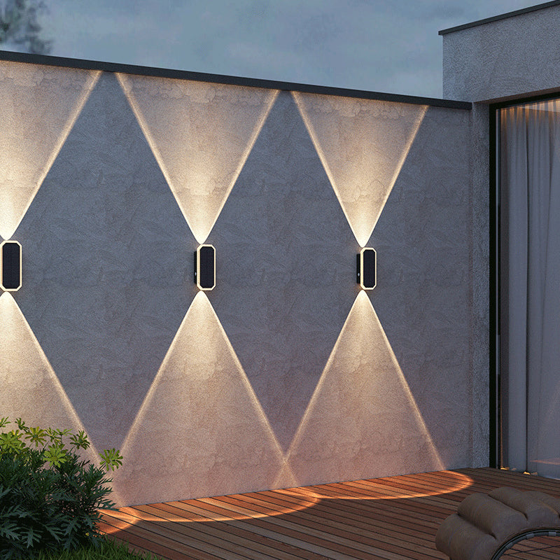 🌞 Solar Wandleuchte für Außen – Wasserdichte LED-Gartenlampe mit Up & Down Licht für Terrasse, Garten & Hauswand