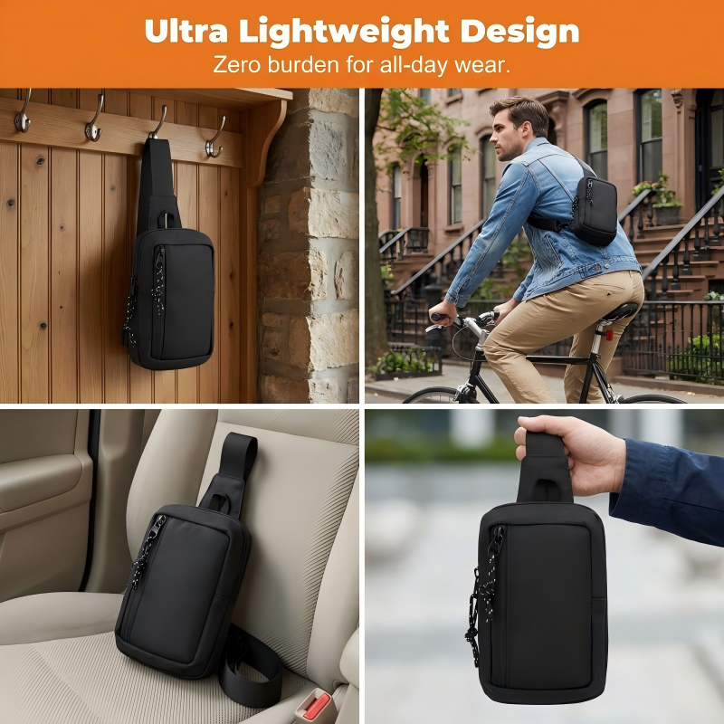 🏙️ Leichte Crossbody-Tasche im urbanen Stil – strapazierfähiges Material, verstellbarer Gurt & übersichtliche Fächer, ideal für Alltag, Reise & Freizeit ✨🎒