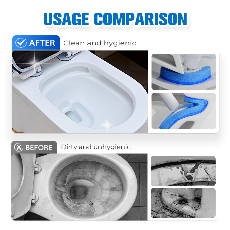 🧹🔥 AKTION -50% ! Kontaktlose Einweg-WC-Bürste – Vorgeladene Reinigungsköpfe Hygienisch, Knopf-Auswurf Keimfrei, Belüfteter Wandhalter Magnetisch Selbstöffnend · Weiß & Grau ✨