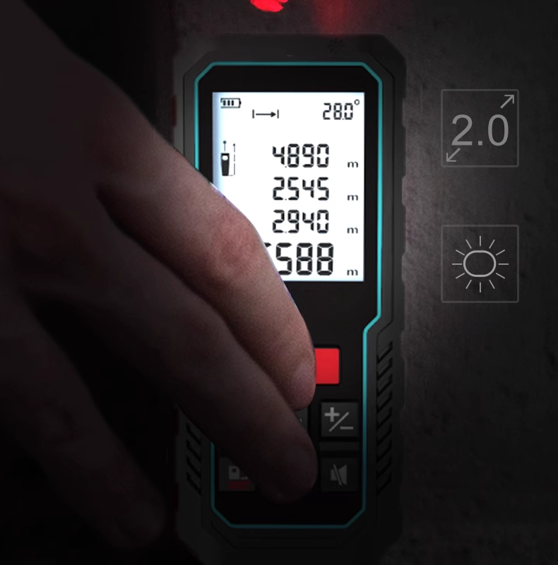 🎯 Digitaler Distanzmesser – Messbereich bis 50 m, Genauigkeit ±2 mm, inkl. Flächen- & Volumenberechnung, perfekt für Architekten, Handwerker & Bauherren