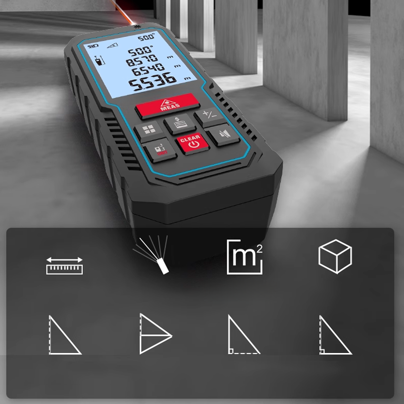 🎯 Digitaler Distanzmesser – Messbereich bis 50 m, Genauigkeit ±2 mm, inkl. Flächen- & Volumenberechnung, perfekt für Architekten, Handwerker & Bauherren