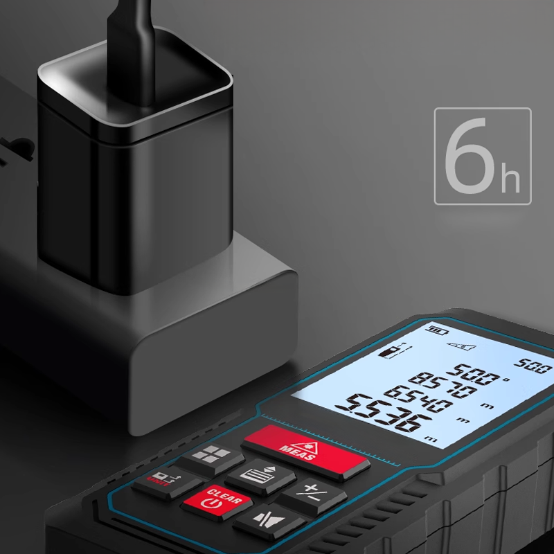 🎯 Digitaler Distanzmesser – Messbereich bis 50 m, Genauigkeit ±2 mm, inkl. Flächen- & Volumenberechnung, perfekt für Architekten, Handwerker & Bauherren