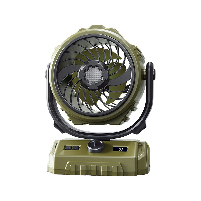 🌬️ 6-Zoll-Camping-Ventilator mit 100 Geschwindigkeitsstufen – oszillierend, mit LED-Beleuchtung, Digitalanzeige & großem Akku für Outdoor & Zuhause 🏕️