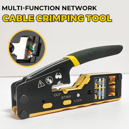🔧 Multifunktions-Netzwerkzange für RJ45 – Durchgangs-Crimper für Cat5/Cat6, präzise & robust für Netzwerktechnik & Heimwerker 🛠️