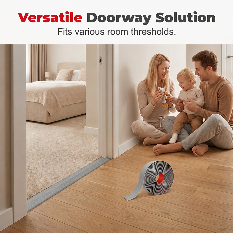 🔲 PVC-Übergangsleiste für Bodenbeläge – selbstklebend, flexibel einsetzbar als Abschluss-, Kanten- & Dehnungsprofil für Laminat, Parkett & Fliesen 🏠