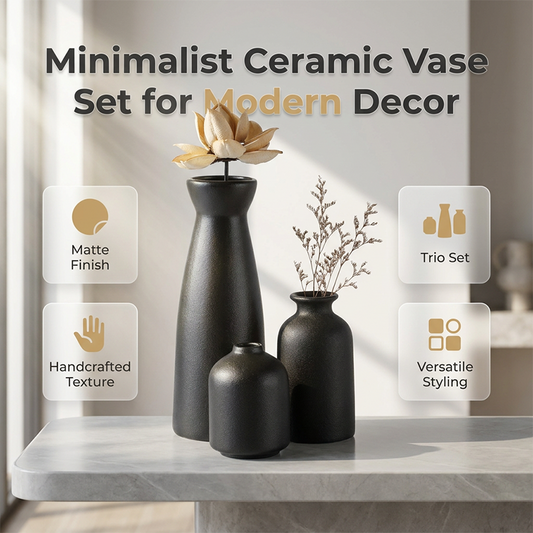📢Mid-Season Sale: −50% nur für kurze Zeit⏰✨ Skandinavisches Vasen-Set – unterschiedliche Höhen & Formen für vielseitige Arrangements, robuste Keramik & matte Oberfläche, ideal für stilvolle Wohnräume